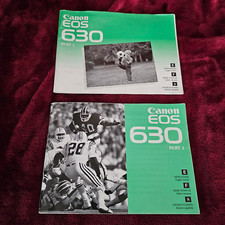 Canon EOS 630 Film Part 1  2 Set User Instruction Manual Multilanguage 1989