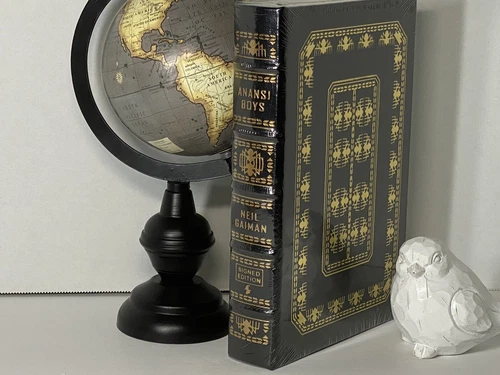Anansi Boys SIGNED by Neil Gaiman SEALED Easton Press