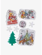 Disney Winnie The Pooh & Friends Holiday Gel Window Clings NEW NIP RUZ