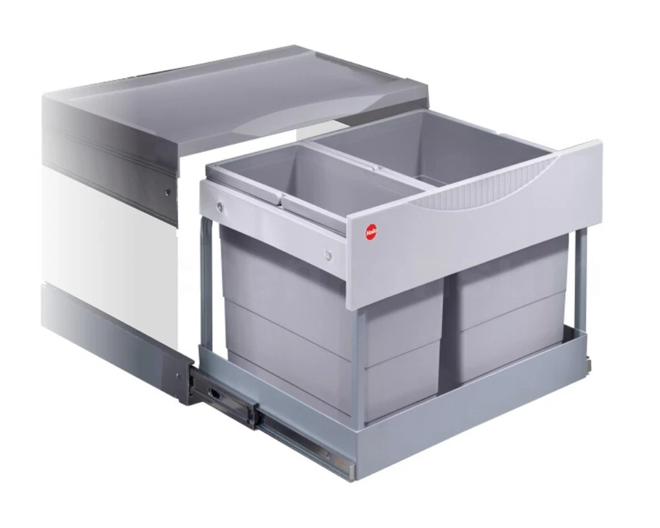 Hailo Abfallsammler TR Swing Einbau Mülleimer Raumspar-Tandem-S-plus 2-fach Müll - Bild 1 von 4