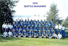 1976 SEATTLE SEAHAWKS 8X10 TEAM PHOTO FOOTBALL PICTURE NFL WIDE BORDER
