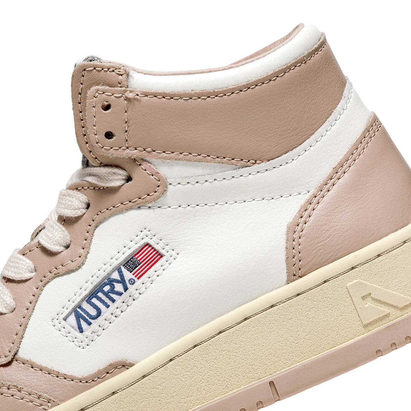Autry Womens Medalist Mid Trainers White / Mushroom | eBay