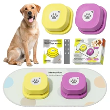 Mewoofun Pet Communication Stickers Buttons Mat Dog Cat Train Recordable Talking