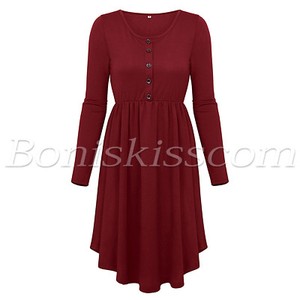 solid color skater dress