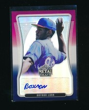 BAYRON LORA 2020 LEAF METAL DRAFT RED WHITE BLUE RC AUTO 5/10 *TEXAS RANGERS*