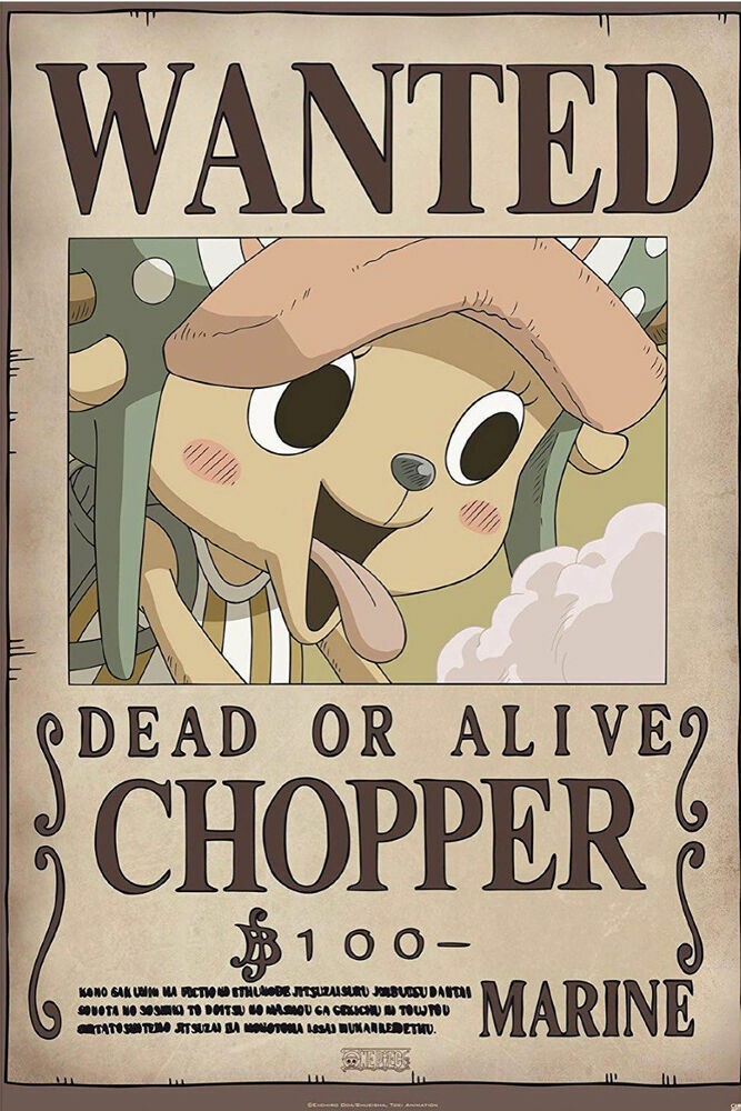 ONE PIECE - WANTED CHOPPER POSTER 24x36 - 80482 | eBay