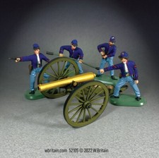 W. Britain 12 Pound Napoleon Cannon with 4 Union Artillery Crew 52105