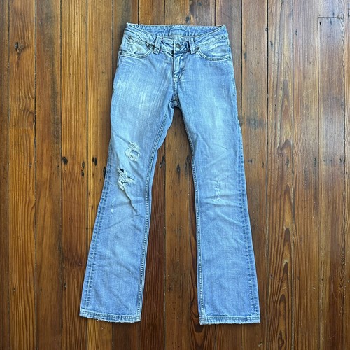 Vintage 00s Mavi Erin light wash distressed low rise bootcut jeans 25x33 27x31 - 第 1/11 張圖片
