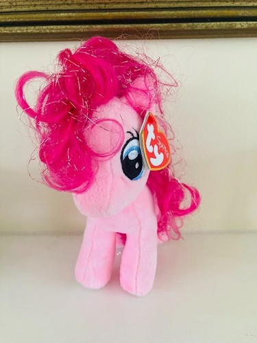TY PINKIE PIE DAS PFERD GLITZER BEANIE BABY BRANDNEU MIT ETIKETT MY LITTLE PONY - Bild 2 von 2