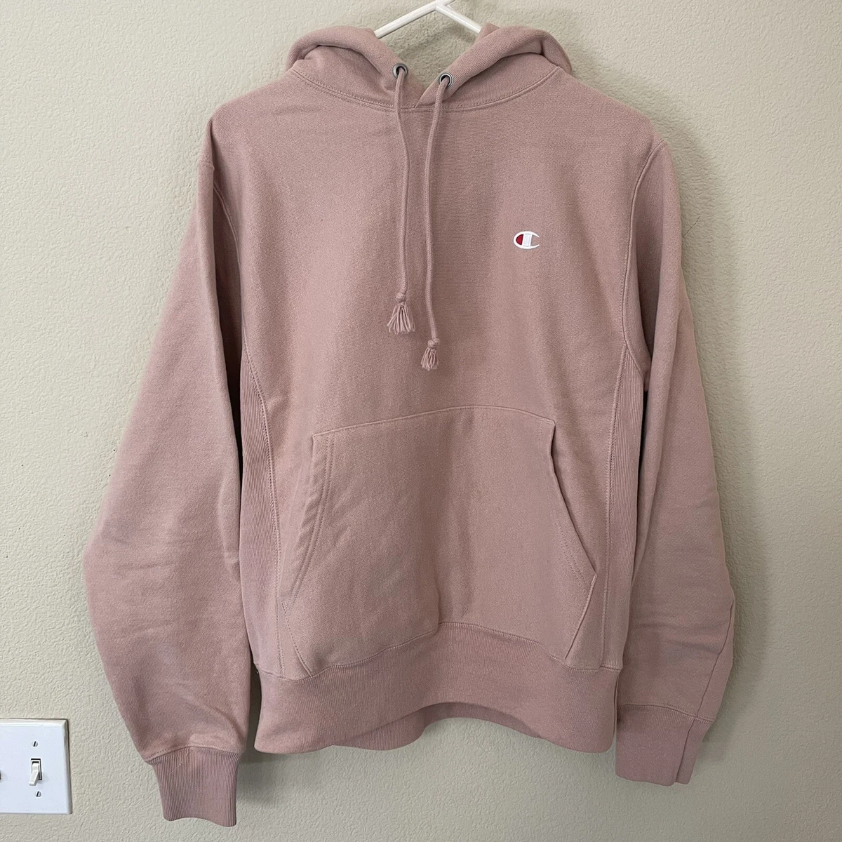 Champion Reverse Weave Hoodie Sweatshirt size S Urban Outfitters Exclusive Rose