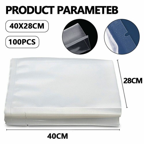 200X Vacuum Sealer Bags Precut Food Storage Saver Heat Seal Cryovac 4 Size NEW - Picture 20 of 24