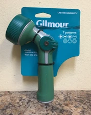 Gilmour 813762-1003 Spruce 7 Pattern Thumb Actuated  Metal Watering Nozzle