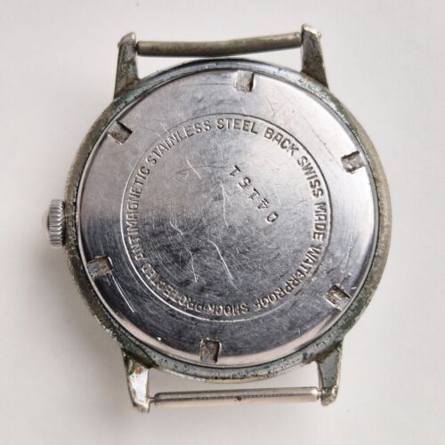 WW2 Asu Marin Vattentat Military watch tuxedo dial working movment 1940s - Picture 6 of 8