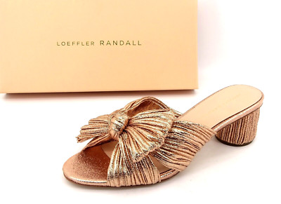 LOEFFLER RANDALL AMILIA Sandalen Pantolette Slipper Damen Schuhe Kupfer Gr. 40