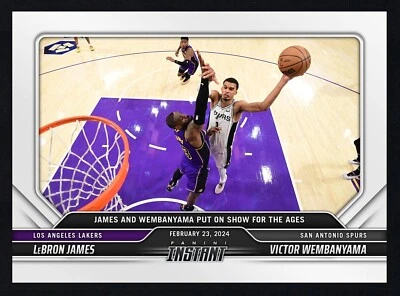 2024 PANINI INSTANT ⭐ LEBRON JAMES ⭐ VICTOR WEMBANYAMA ☄️ N. 371
