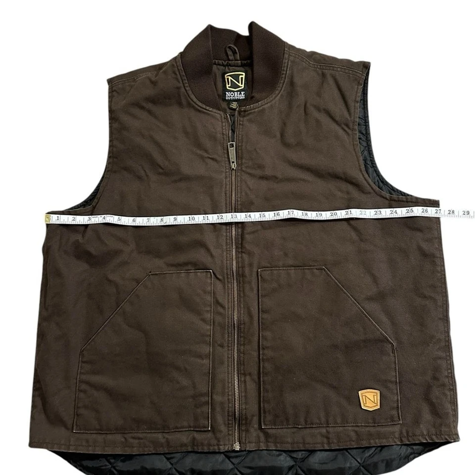 Chaleco de trabajo de lona noble para hombre talla 2XL color marrón Foto 4 de 4