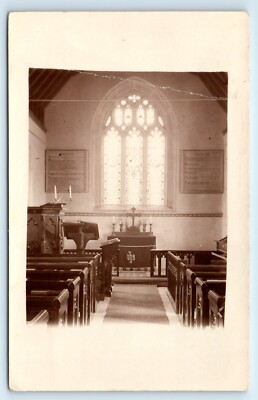 POSTKARTE CHRUCH INNENRAUM - NICHT IDENTIFIZIERT - MÖGLICHERWEISE SHROPSHIRE / MITTELWALES 1991