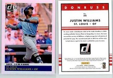 Justin Williams 2019 Donruss Career Stat Line #215 /319 Cardinals RC Rookie