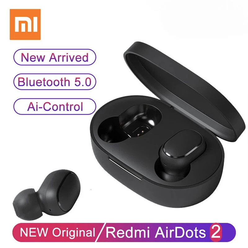 50pcs Wholesale Original Xiaomi Redmi Airdots 2 Wireless Earphone Bluetooth  Ai Control Earbuds Gaming Headset Free Shipping