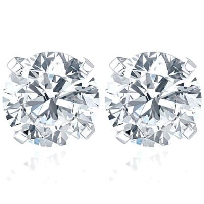 VS 1 Carat (ctw) Diamond Studs in 14k White or Yellow Gold Lab Grown