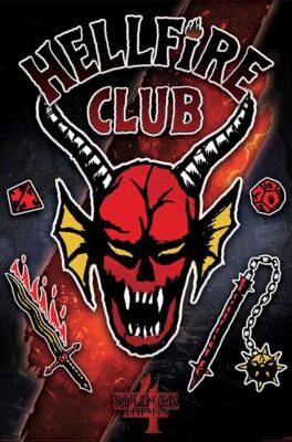 Stranger Things 4 Poster Hellfire Club Emblem Rift 61 x 91,5 cm
