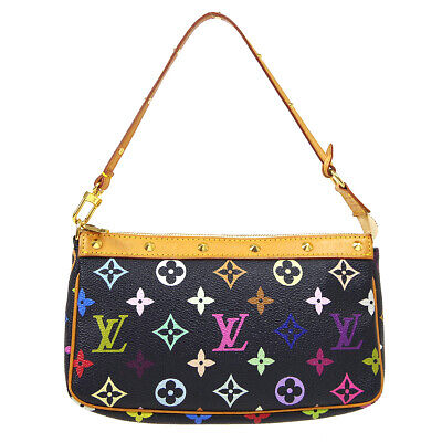 Louis Vuitton Black Multicolor Pochette Accessoires Handbag Louis Vuitton Black Multicolor Pochette Accessoires Handbag