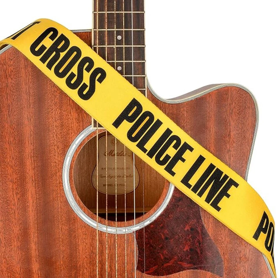 Correa compacta de larga duración impresa de poliéster sin golpes para guitarra eléctrica folk Foto 4 de 4