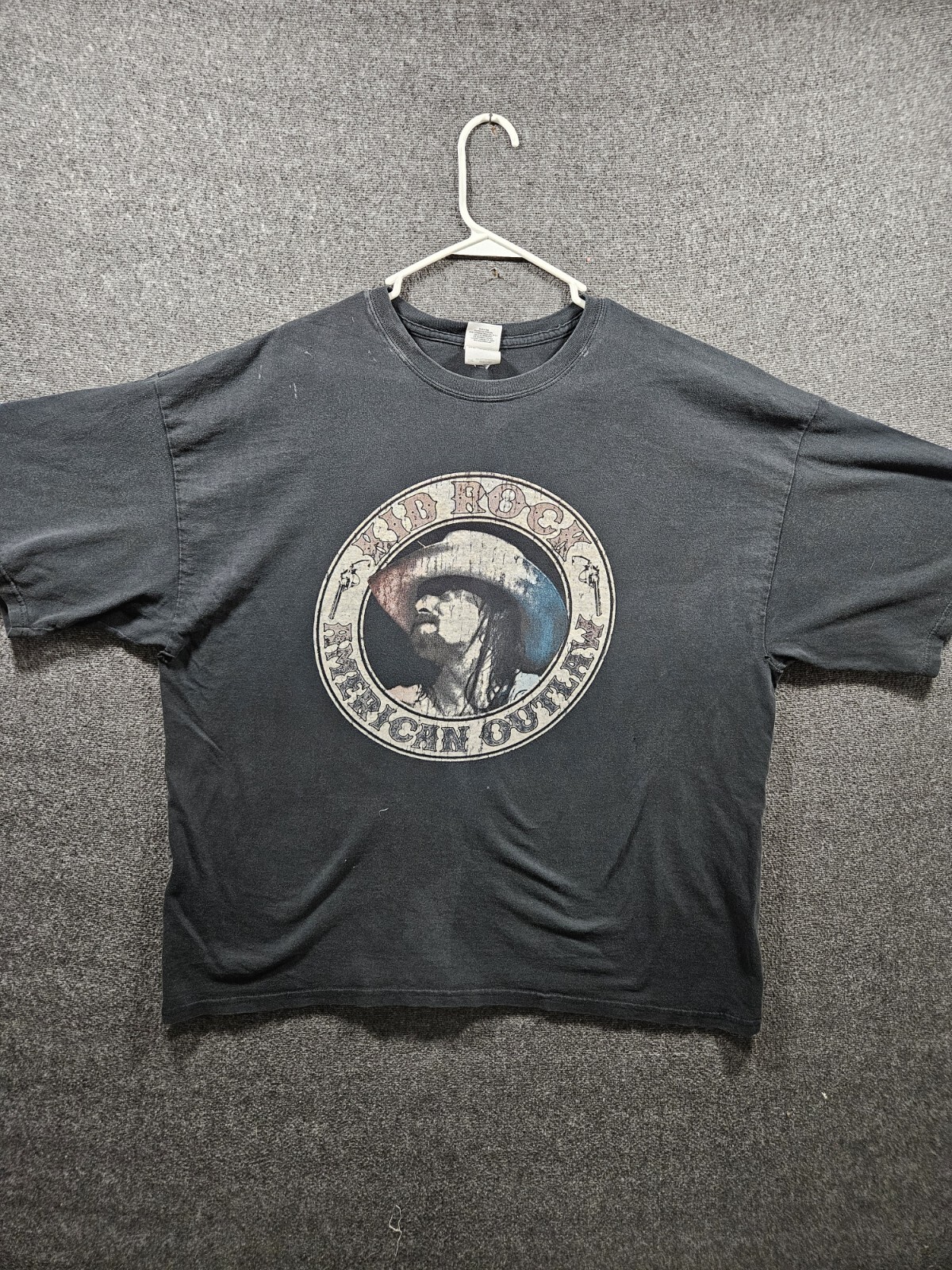 Kid Rock 2009 American Outlaw North America Tour T Shirt Black XL **Distressed**