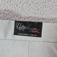 NWT Walter Hagen Shorts Men Size 40 Flat Front Gray Striped Stretch Golf