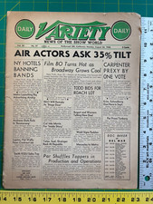 Vintage DAILY VARIETY MAGAZINE Aug 26 194 Golden Age Hollywood BOGART 2 Copies