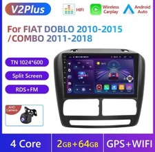 Autoradio per FIAT DOBLO 2010-2015 2din 2G+64GB AndroidAuto-CarPlay+RetroCamera.