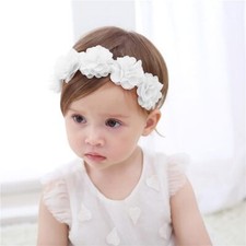 Lace Floral Headbands for 4-24 Months Baby Girls Elastic Wide Hair Band Toddl...