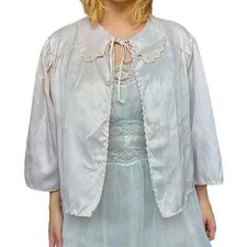 60s Vintage bed jacket with floral embroidery