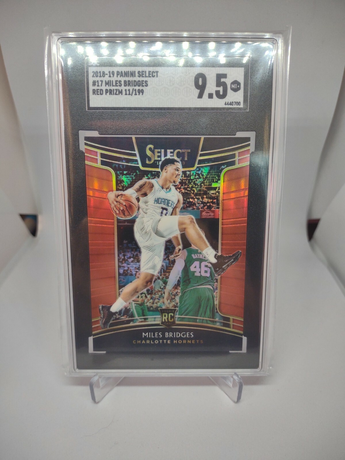 2018-19 Panini Select Red Prizm Miles Bridges #17 RC Rookie #'d /199 SGC 9.5