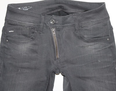 G-Star Damen Jeans Hose LYNN ZIP MID SKINNY WMN Stretch W28 L30 grau gstar *
