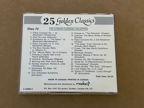 CD - 25 GOLDEN CLASSICS VOL. 4 - Various Artist - Clean Used - GUARANTEED - Picture 2 of 3