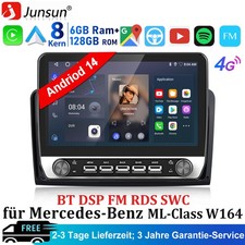 6+128G CarPlay Android 15 F&uuml;r Mercedes ML/GL Klasse W164 X164 Autoradio GPS Navi