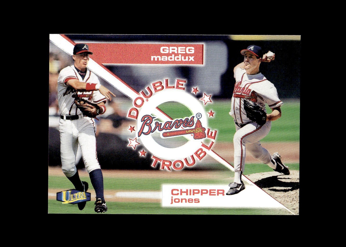 1998 Ultra Double Trouble #4DT Chipper Jones / Greg Maddux Atlanta Braves