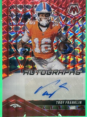 #ad 2025 Panini Mosaic Autographs Mosaic Troy Franklin #AMC TFN Red Prizm 199 $9.00