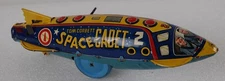 TOM CORBETT SPACE CADET 2 POLARIS ROCKET SHIP TIN MECHANICAL WIND UP MARX