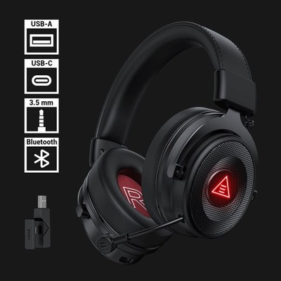 EKSA Wireless Gaming Headset For PC, Ps5, Ps4, 2.4 Ghz USB & Type-C