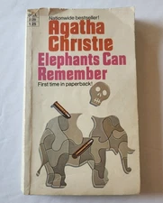 Agatha Christie "Elephants Can Remember" Paperback 1973 Dell Edition Mystery Nov