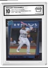 Taylor Trammell 2021 Panini Chronicles Clearly Donruss Rated Rookie Graded #19