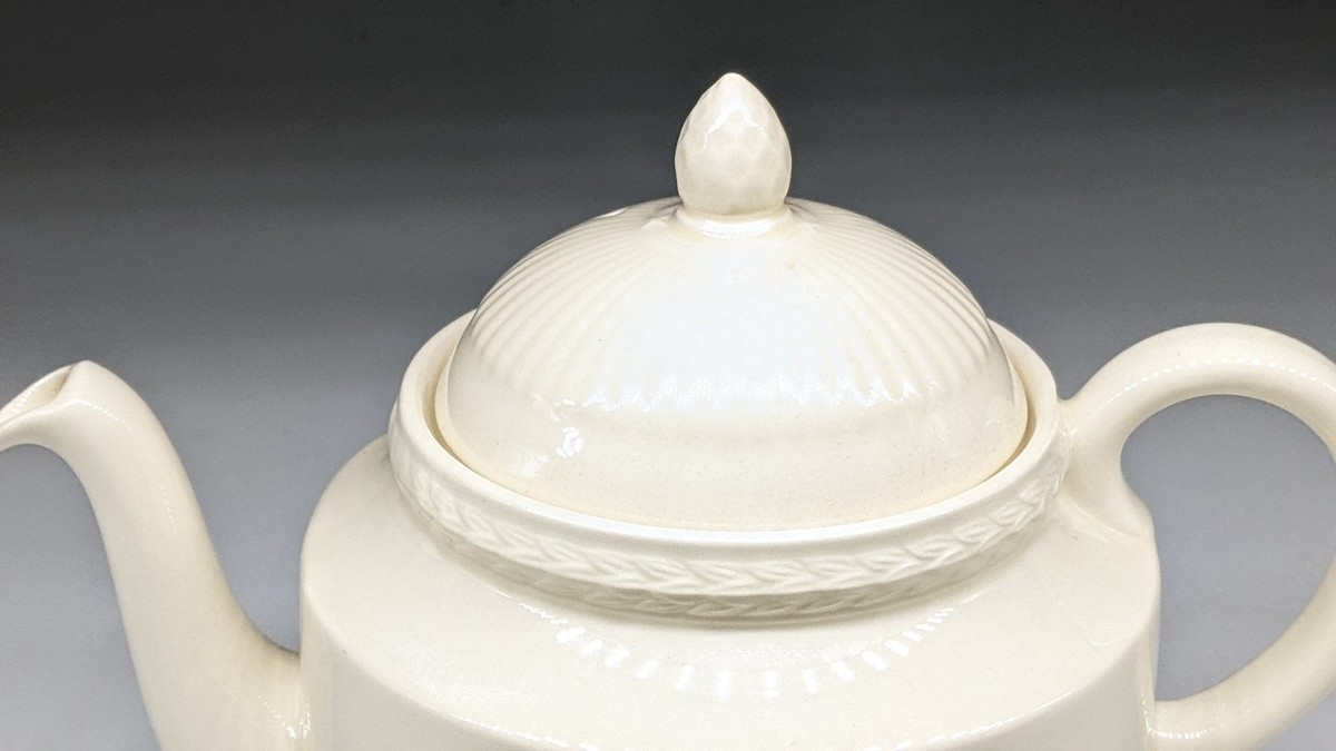 Wedgwood Edme Teapot Ivory Cream Queensware PERFECT | eBay