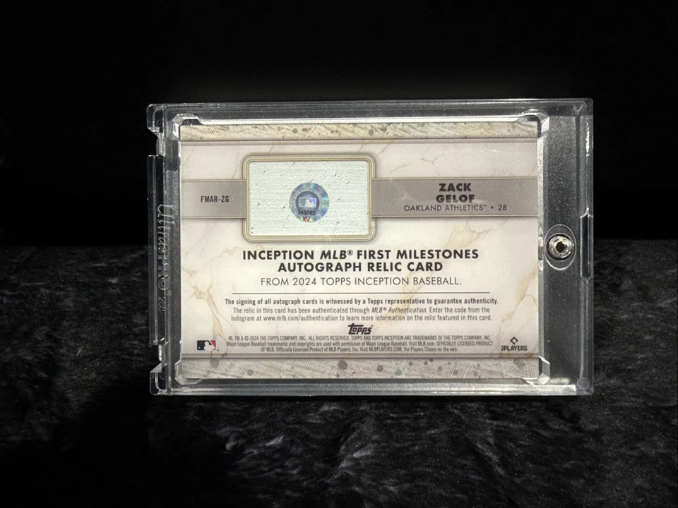 2024 Topps Inception - MLB First Milestones Autograph Relics Zack Gelof 04/10 RC - Image 2 of 2