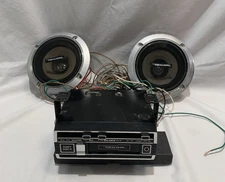 Vintage Realistic Model 12-1803 12V Cassette Car Stereo Tape Player W/Speakers