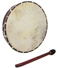 Atlas FRAME DRUM, medio. Telaio rotondo in legno, corda pelle tesa + battitore