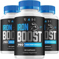  3 Pack Iron Boost Pro for Men Capsules   IronBoost Pro Energy Vitamin Complex