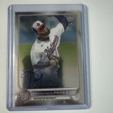 2022 Topps Chrome - Rookie Autographs Francisco Perez #RA-FP (AU, RC)