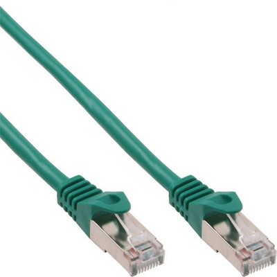 InLine Cat 5e Patchkabel SF/UTP RJ 45 - Stecker Folienschirmung grün 0,3m
